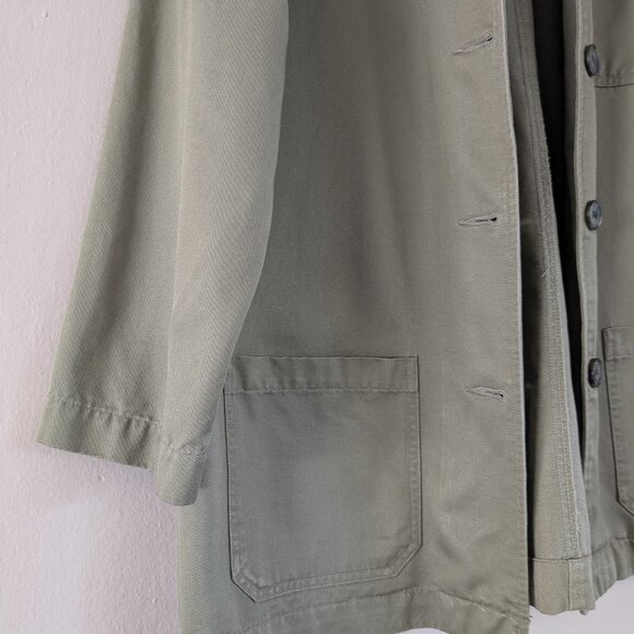 Women's Cotton Twill Chore Jacket in Olive Green - Size 14W - Workwear Jacket - Picture 7 of 15